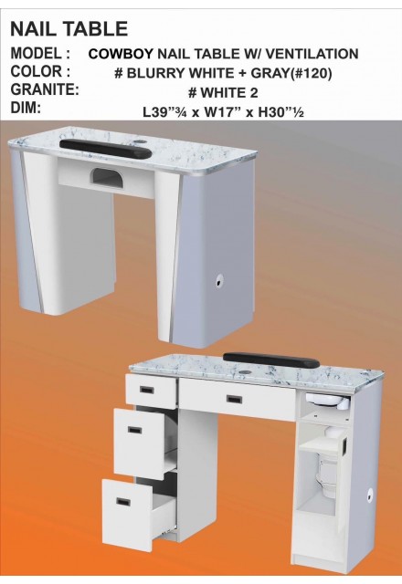 Single Table ( Vent Option machine inside )