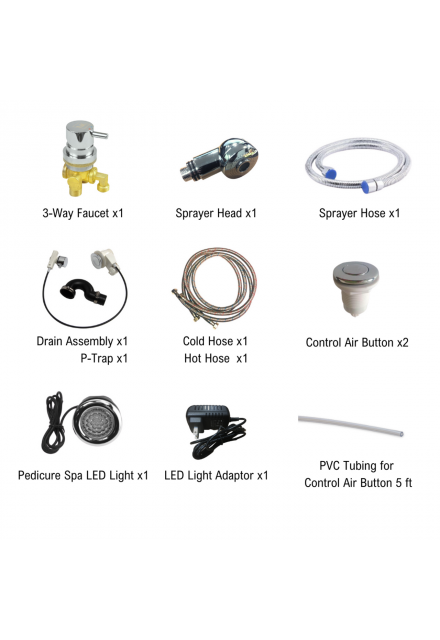 VN-PERLA Pedicure Spa Parts Kit